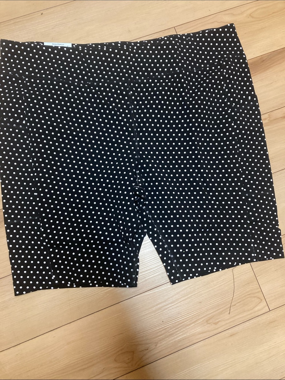 Terra & Sky Black Polka Dot Bike Shorts